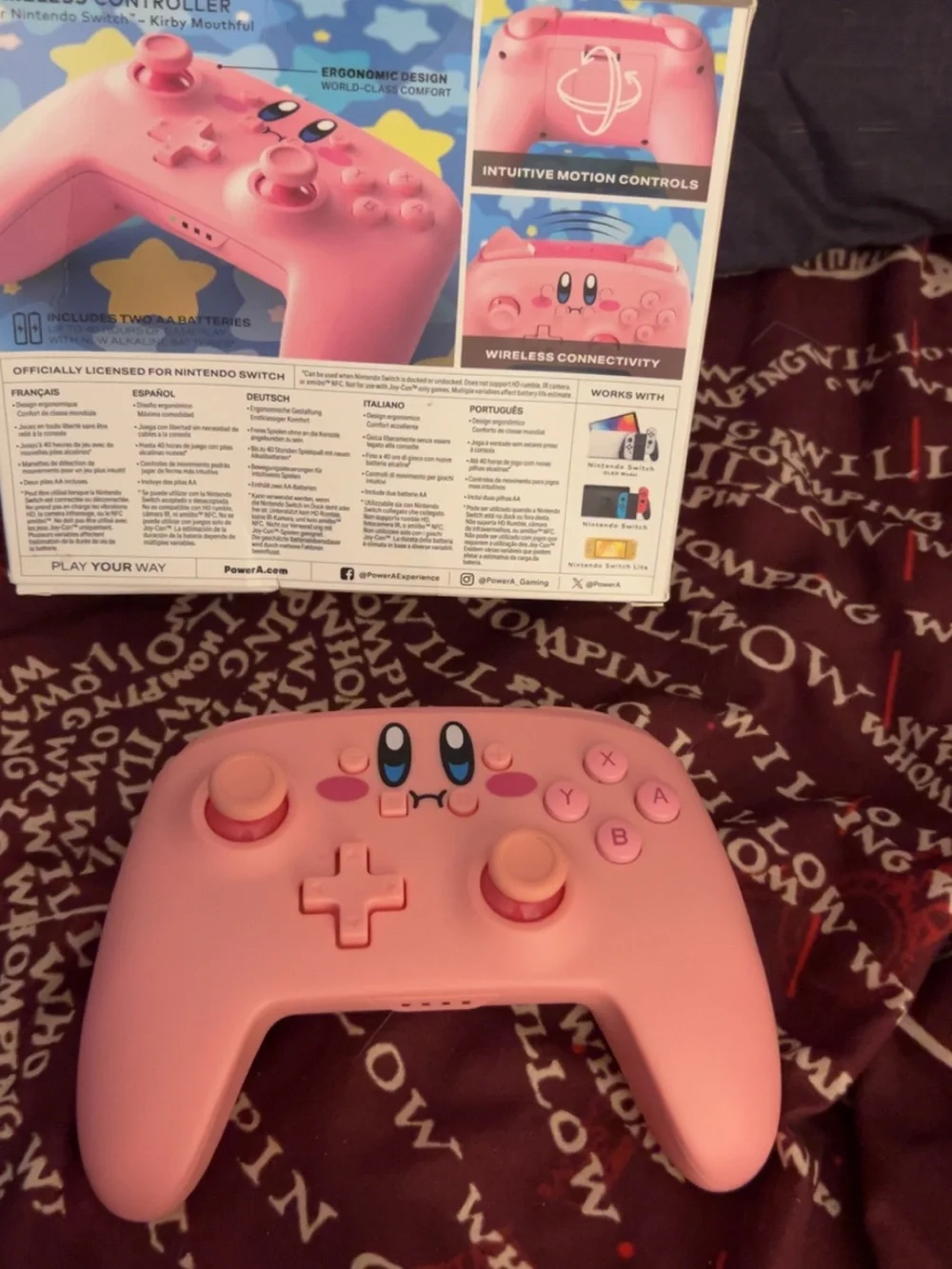 Kirby Wireless Controller for Nintendo Switch - Pink